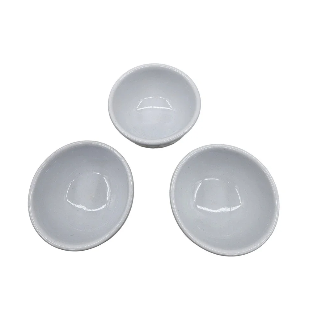 Primagera Portugal White Honeycomb Stoneware Dipping Bowls Set of 3
